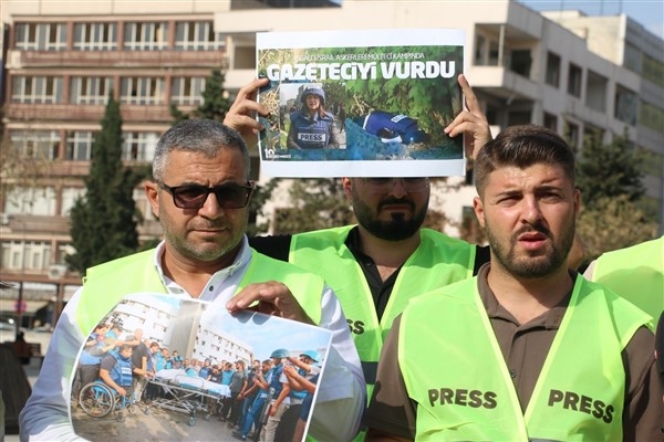İsrail'de hayatını kaybeden gazeteciler için Şanlıurfa'da açıklama yapıldı