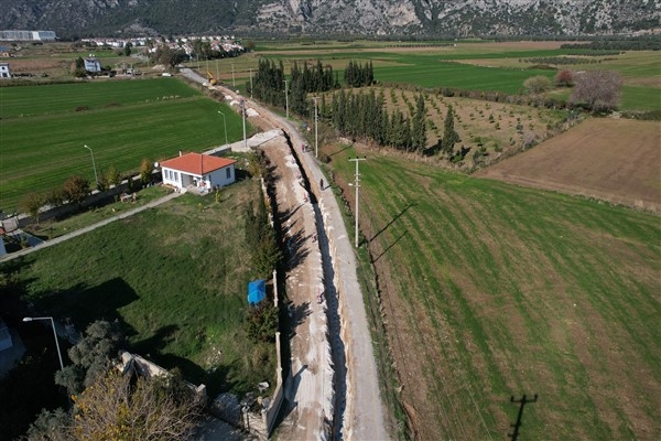 Ören kanalizasyon projeinin 18 bin metresi tamamlandı