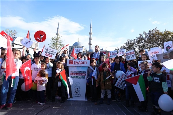 Saadet Partisi İstanbul Kadın Kolları, Filistinli çocuklara destek için ses verdi