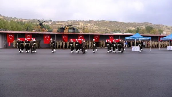 Pençe-Kilit Operasyonu bölgesinde şehit olan 3 asker için Şırnak'ta tören yapıldı