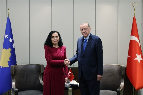 Cumhurbaşkanı Erdoğan, Kosova Cumhurbaşkanı Osmani Sadriu ile görüştü