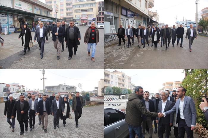 HEDEP heyeti halfeti ve Suruç’ta yürümeye çalıştı.