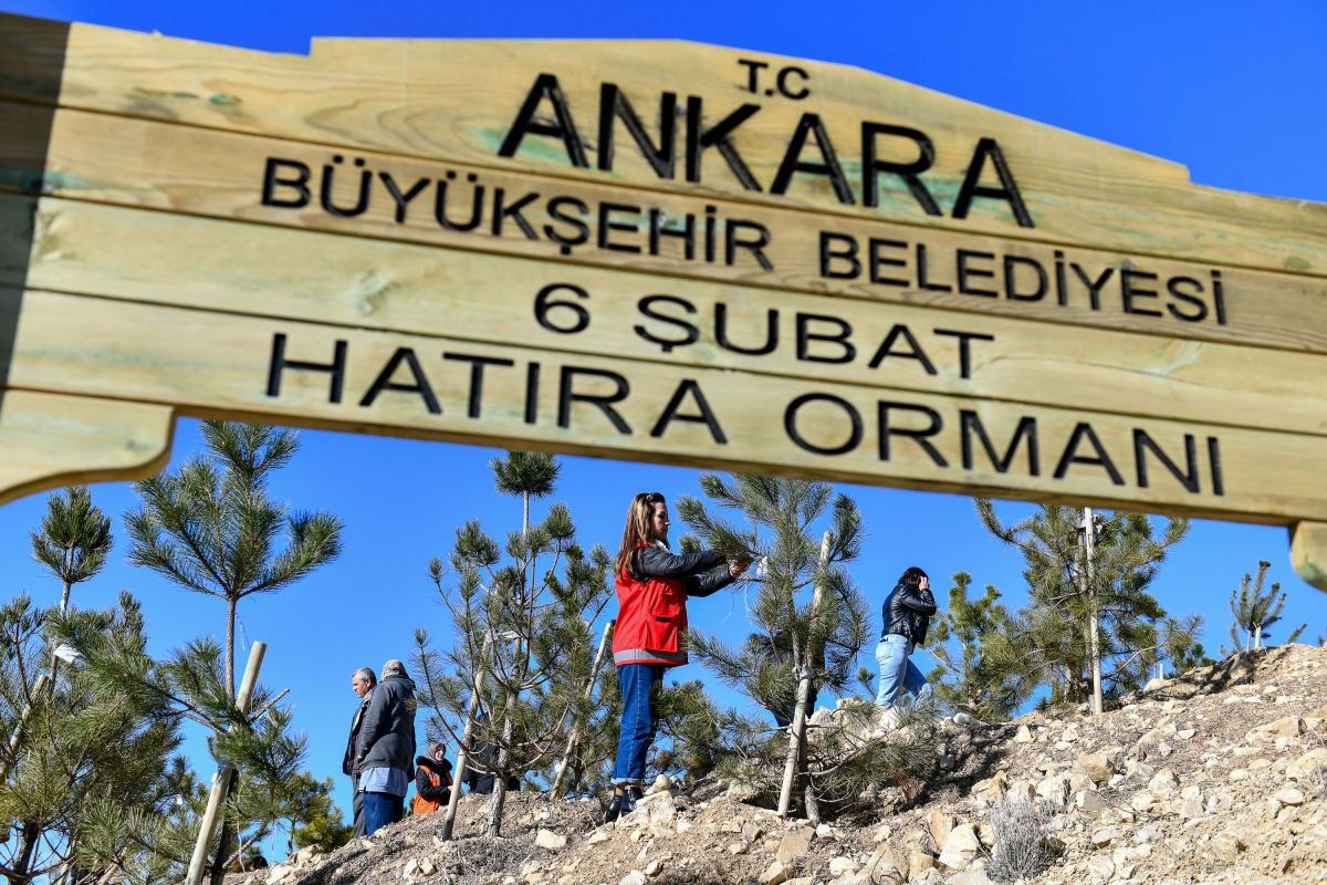 Ankara’da 6 şubat depremi anısına hatıra ormanı oluşturuldu