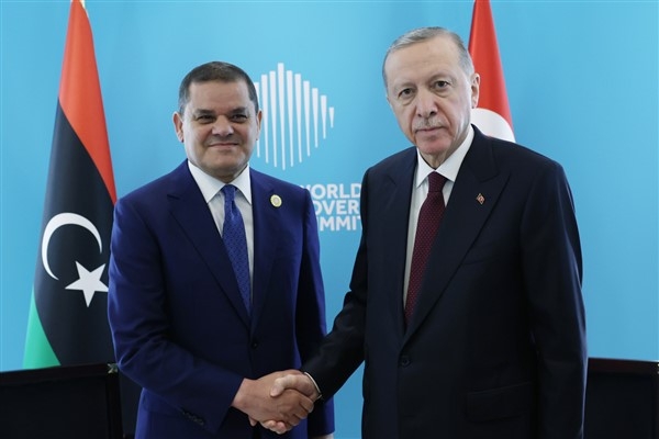 Cumhurbaşkanı Erdoğan, Libya Ulusal Birlik Hükümeti Başbakanı Dibeybe’yi kabul etti