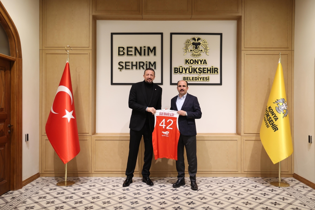 TBF Başkanı Hidayet Türkoğlu, Başkan Altay’ı ziyaret etti
