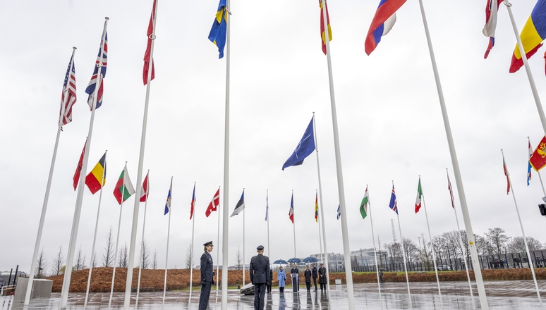 The Swedish flag was raised at NATO Headquarters