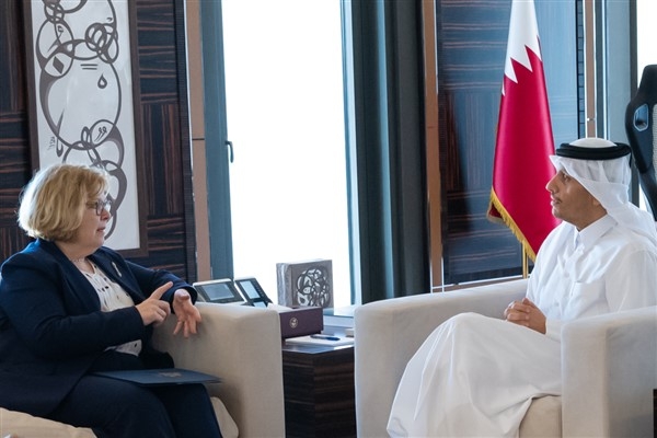 Katar Dışişleri Bakanı Al Sani, ABD Dışişleri Bakan Yardımcısı Leaf ile görüştü