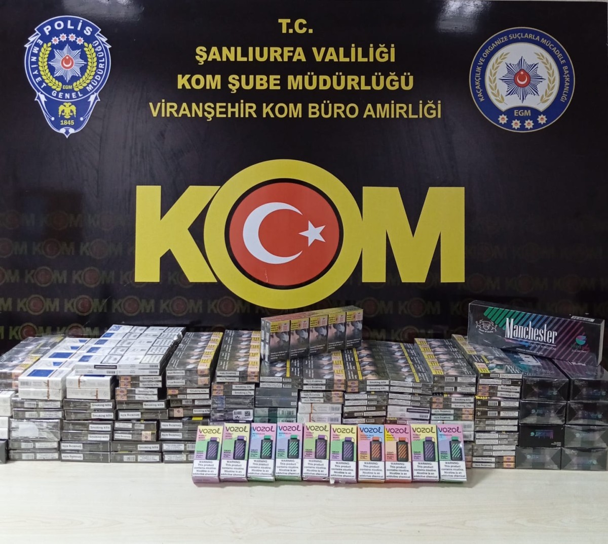 Viranşehir’de kaçak sigara operasyonu