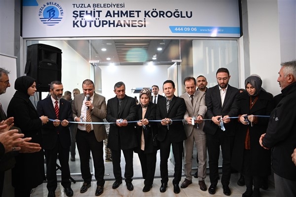 Tuzla’da şehit Ahmet Köroğlu adına yeni kütüphane açıldı