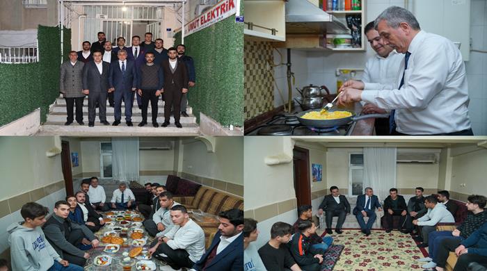 BAŞKAN BEYAZGÜL ÖĞRENCİ EVİNDE SAHUR YAPTI
