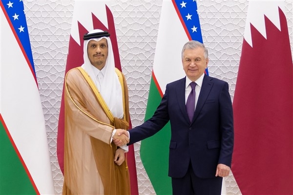 Katar Dışişleri Bakanı Al Sani, Özbekistan Cumhurbaşkanı Mirziyoyev ile görüştü
