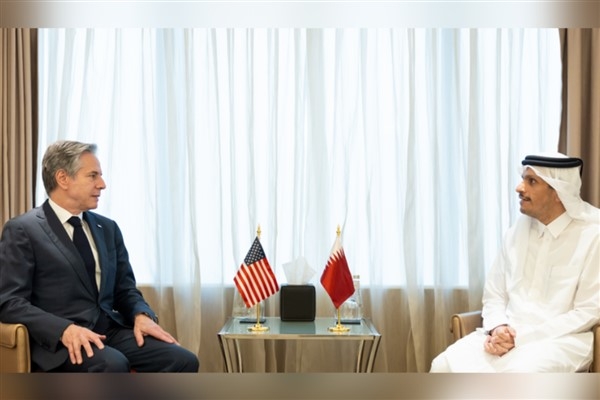 Katar Dışişleri Bakanı Al Sani, ABD Dışişleri Bakanı Blinken ile bir araya geldi