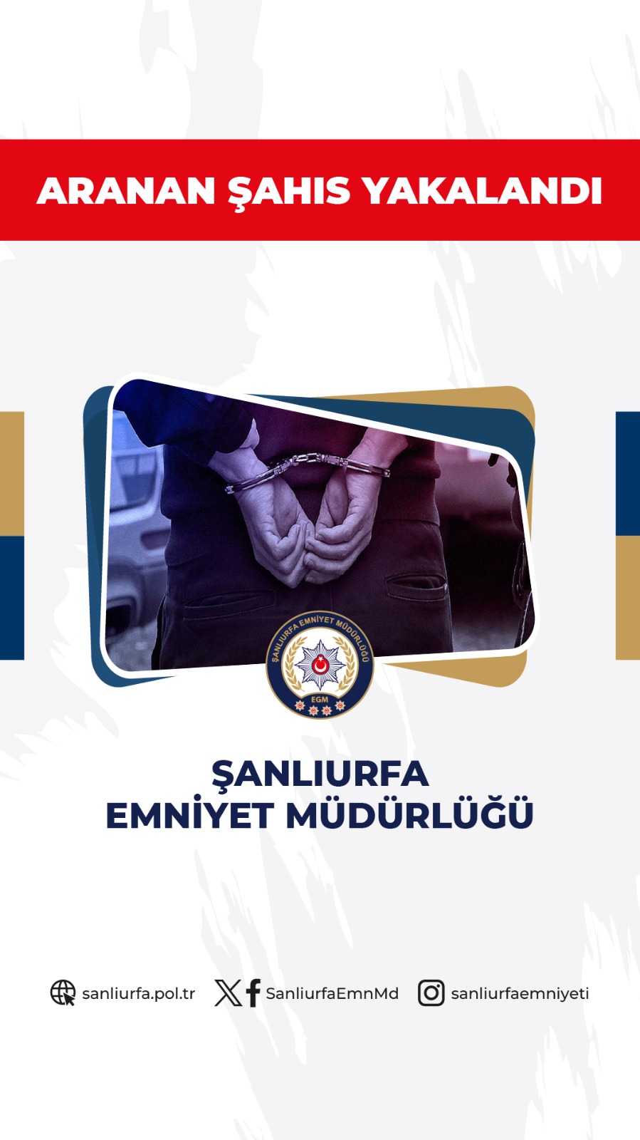 20 Yıl 7 Ay Hapis Cezası Bulunan Yağma Hükümlüsü Şanlıurfa'da Yakalandı