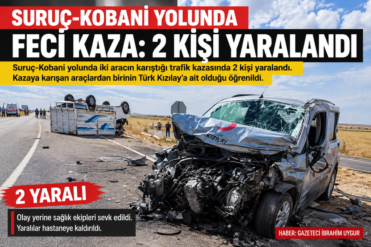Suruç-Kobani Yolunda Feci Kaza