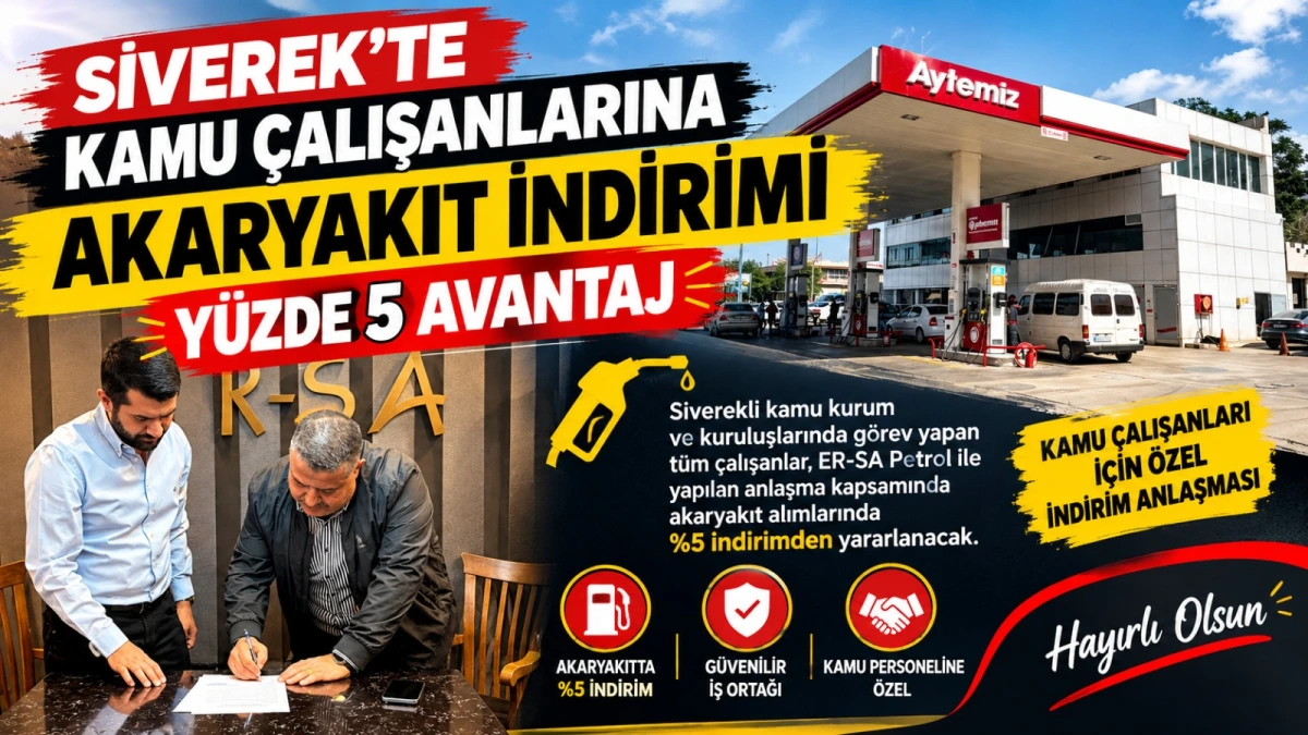 Siverek’te kamu çalışanlarına akaryakıt indirimi: Yüzde 5,5 avantaj