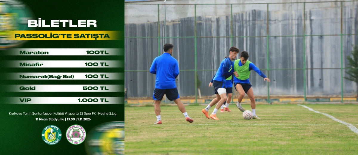 Şanlıurfaspor – Isparta 32 Spor Maçının Biletleri Satışta!